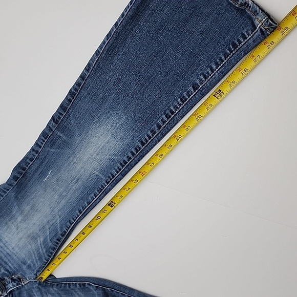 American Eagle Stretch Women's  Slim Boot Denim Faded Blue Jeans Size 2 Short - Picture 14 of 16